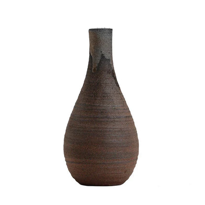 Handmade Classic Brown Table Vase Set